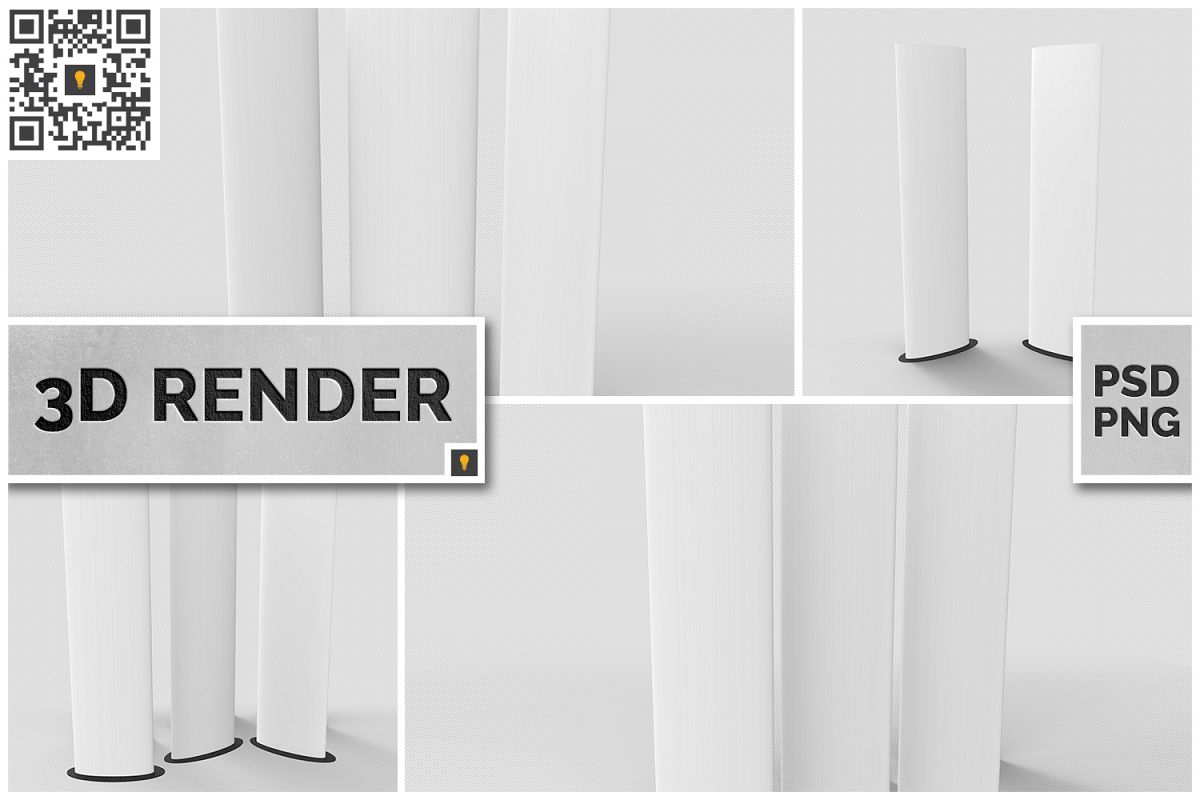Elliptical Totem Display 3D Render example image 1
