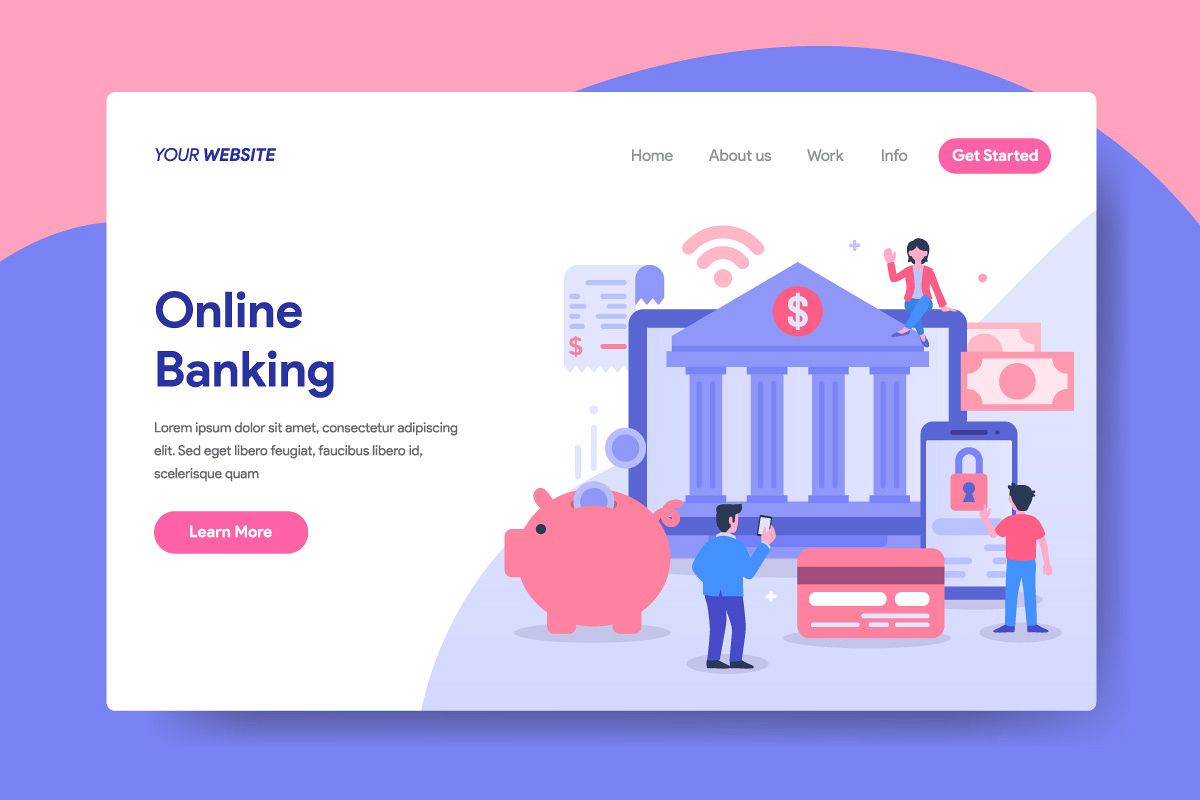 Online Banking Concept Illustration for Landing Page example image 1