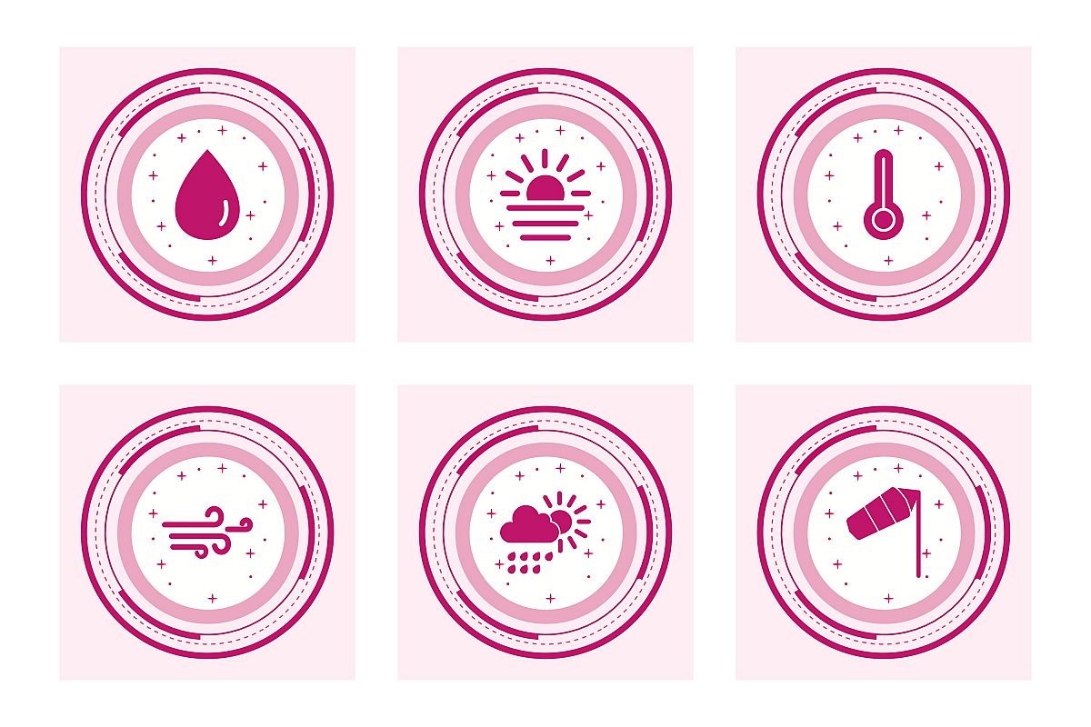 Set Of Weather And Season Icons example image 1