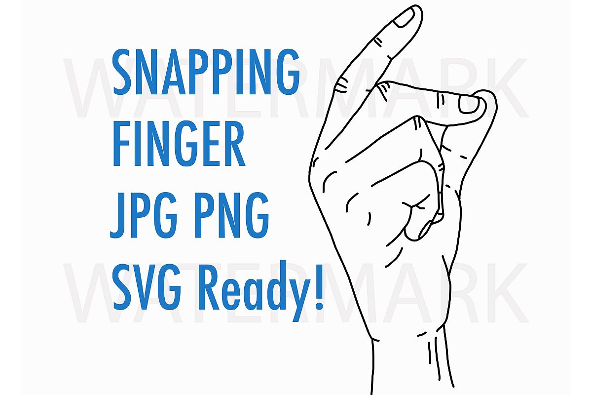 Snapping finger along with the song - like Elvis - SVG/JPG/PNG Hand Drawing example image 1