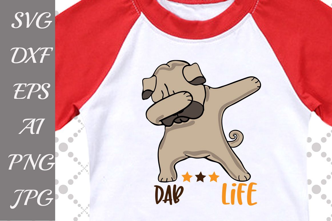 Dabbing Pug Svg example image 1