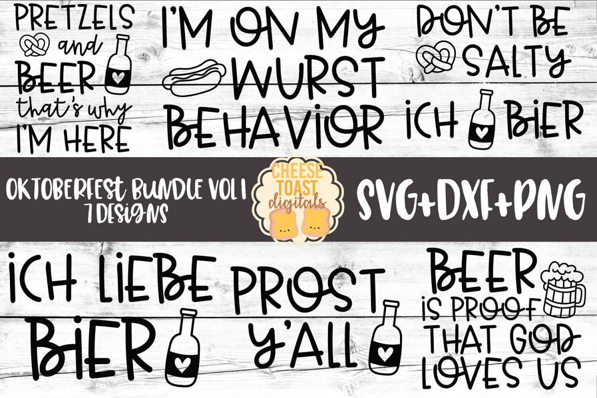 Oktoberfest Bundle Vol 1 - Beer SVG PNG DXF Cut Files example image 1