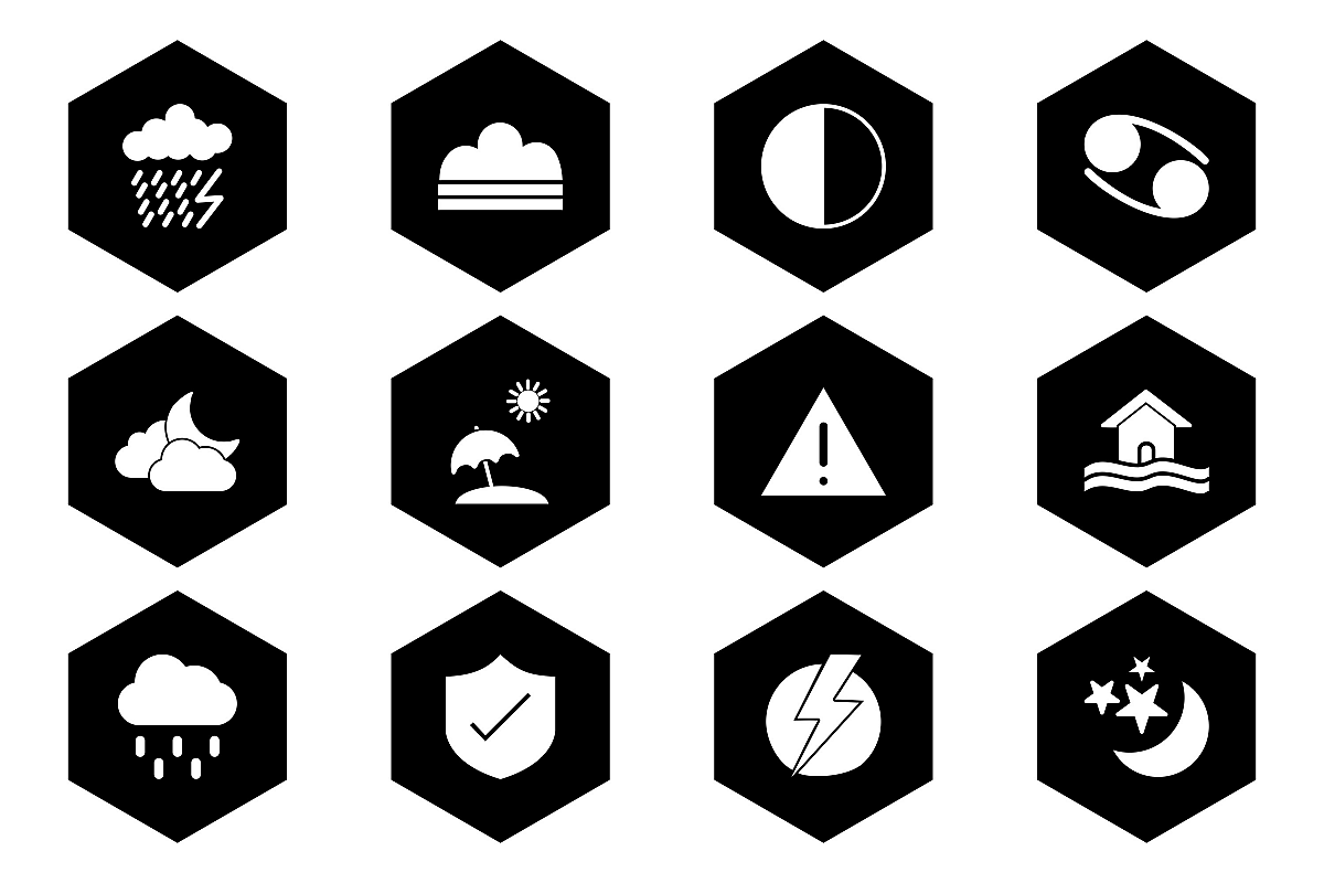 Set Of Weather And Season Icons example image 1