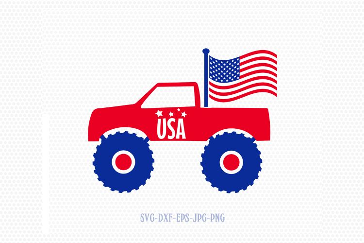 Download Monster car 4 of july svg, Fourth of July SVG, 4th of July Svg, Patriotic SVG, America Svg ...