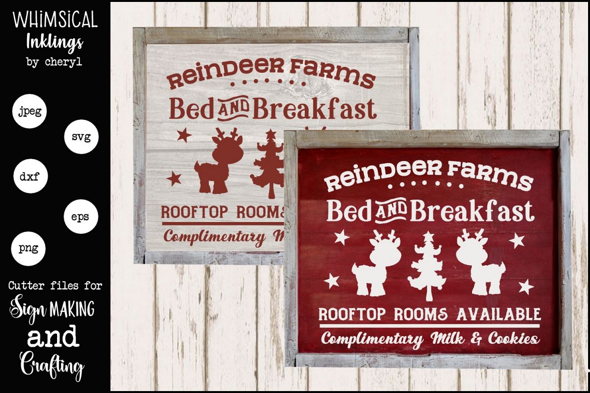 Reindeer Farms-Christmas SVG example image 1