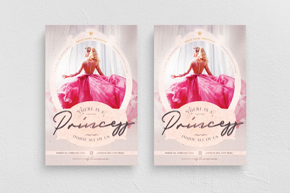 There Is A Princess Inside All Of Us Flyer Template example image 1