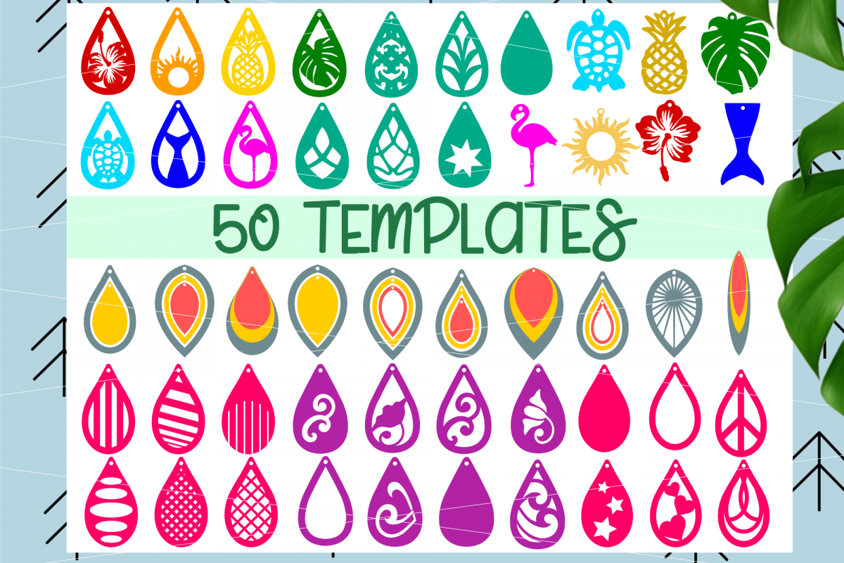 Download Earrings MEGA BUNDLE 50 pc SVG