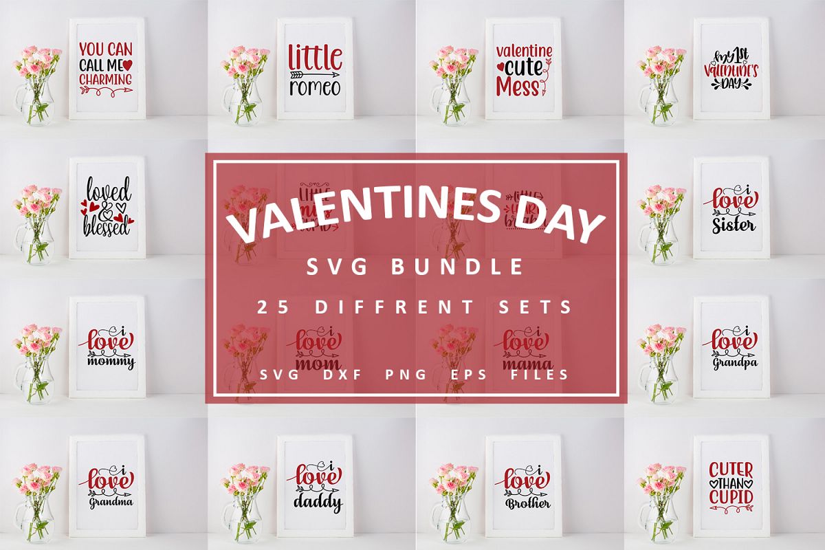 25 Valentine Svg bundle Pack_1 example image 1