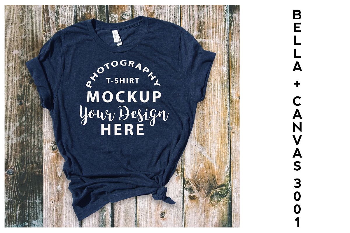 Bella Canvas 3001 All Heather T-shirts 16 mock-ups Bundle example image 1