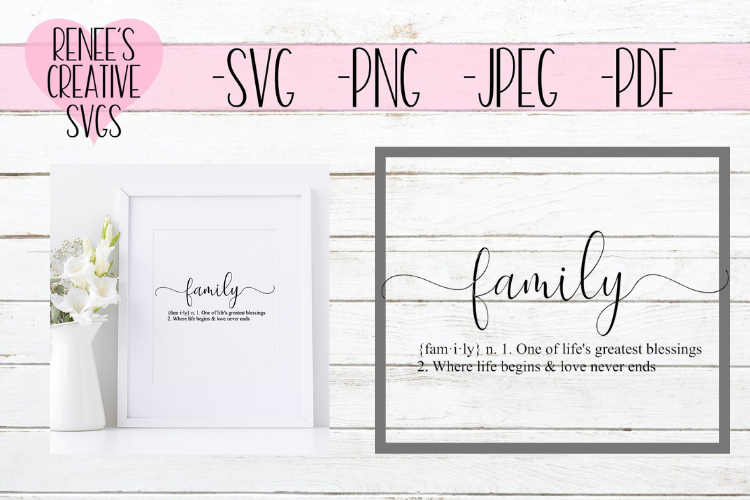 Definition of Family | Quote | SVG Cutting File example image 1