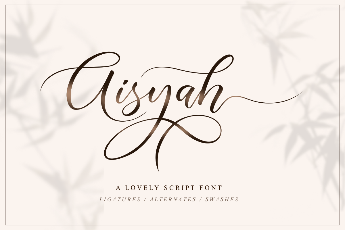 Aisyah | Lovely Script example image 1