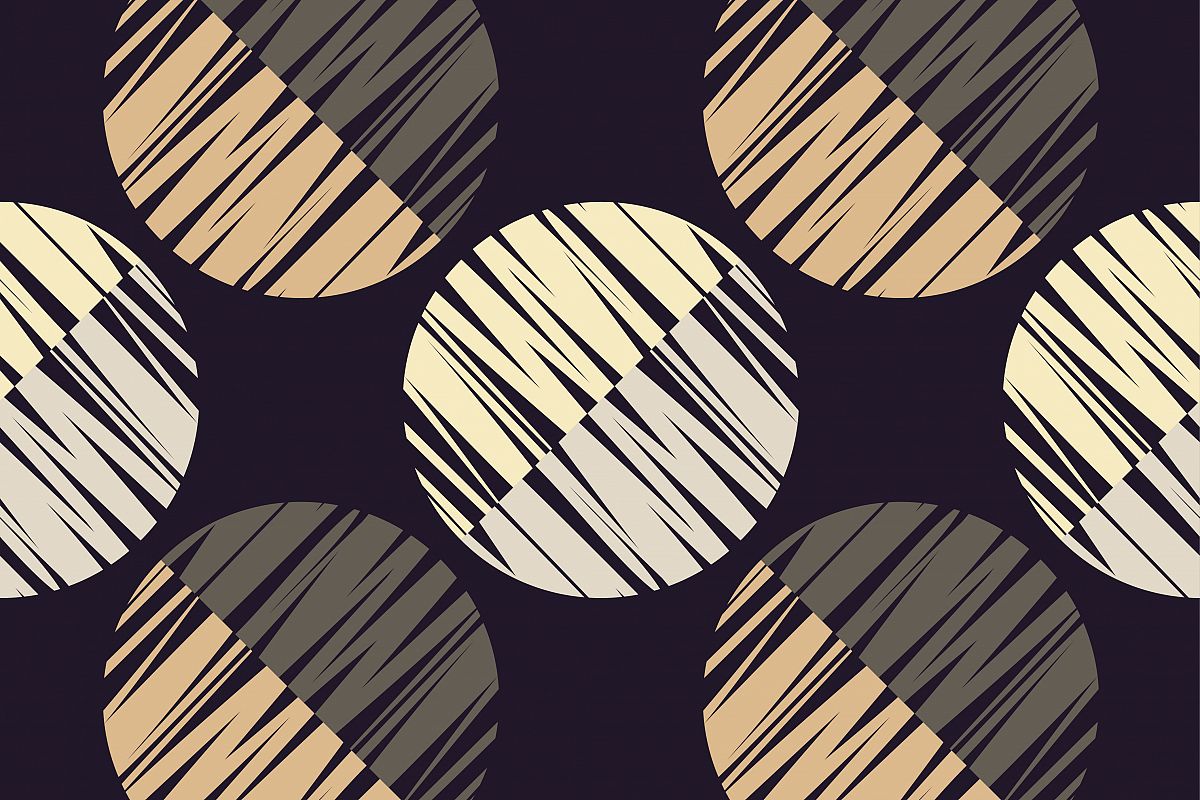 Seamless geometric pattern. Half circles background. example image 1