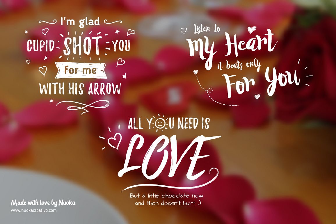 5 Greeting overlays - Words of Love example image 1