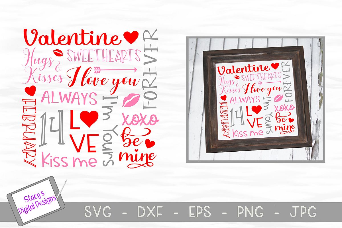 Valentine Subway Art SVG - Valentine SVG example image 1