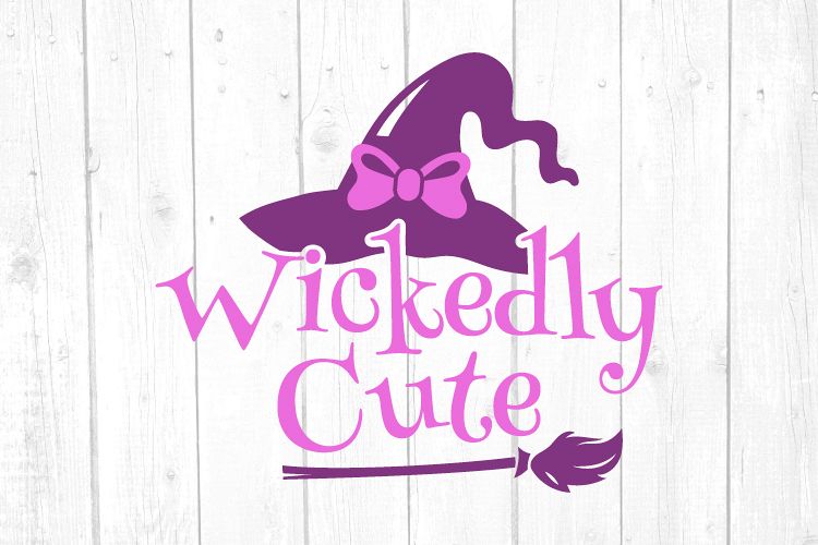 Wickedly Cute Svg, Witch Svg, Halloween Svg, Girl Tshirt example image 1