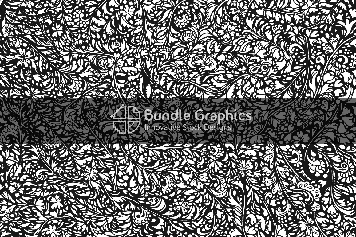 Miniature Floral Background - Handmade Ink Graphics example image 1