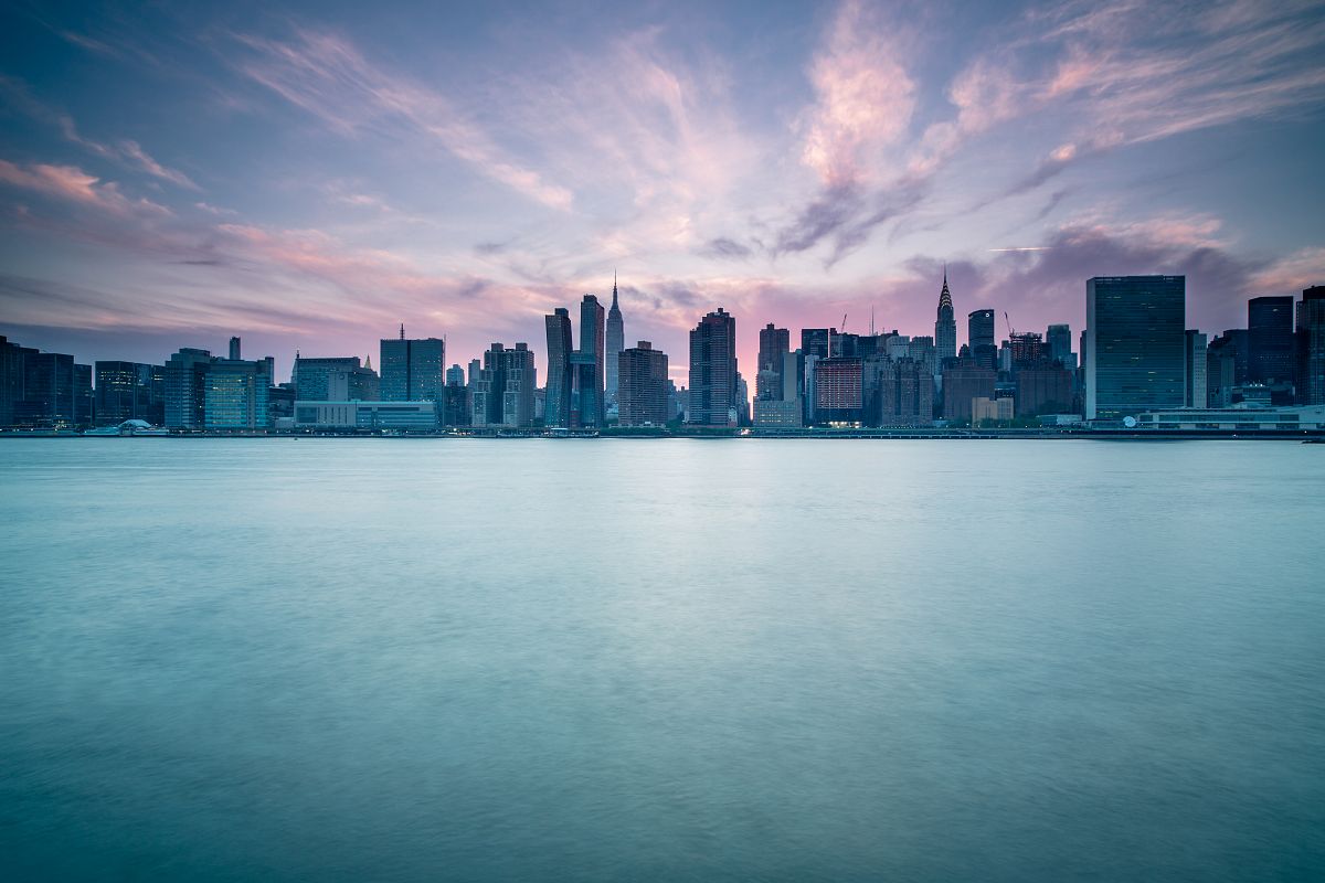 Midtown sunset view from the Hudson river example image 1