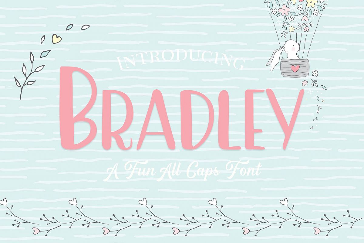 Bradley- A Fun Caps Font example image 1