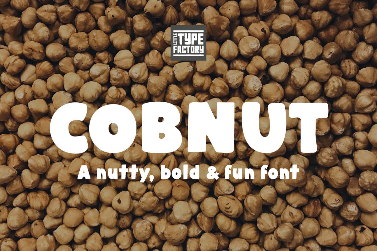 Cobnut - a nutty, bold and fun font example image 1