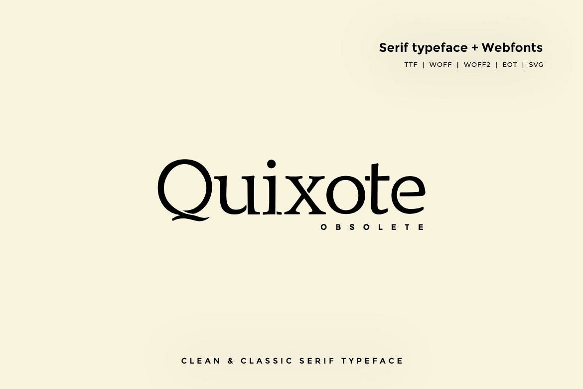 Quixote Obsolete - Classic Typeface WebFonts example image 1