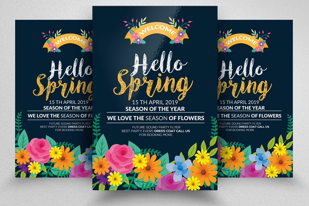 Hello Spring Flyer Template example image 1