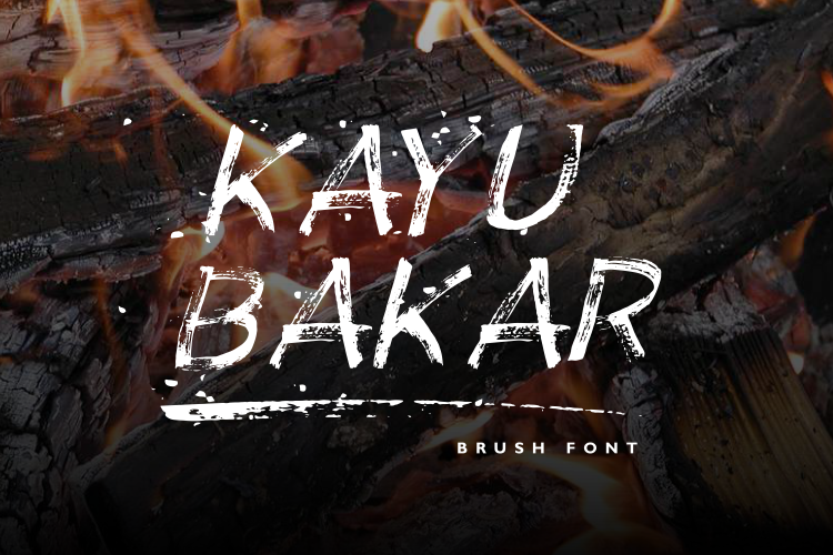 KAYU BAKAR Brush Font example image 1
