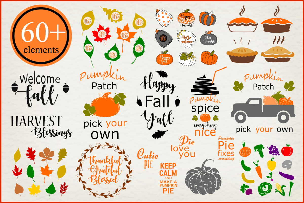 Fall Bundle svg png dxf eps (130004) | SVGs | Design Bundles