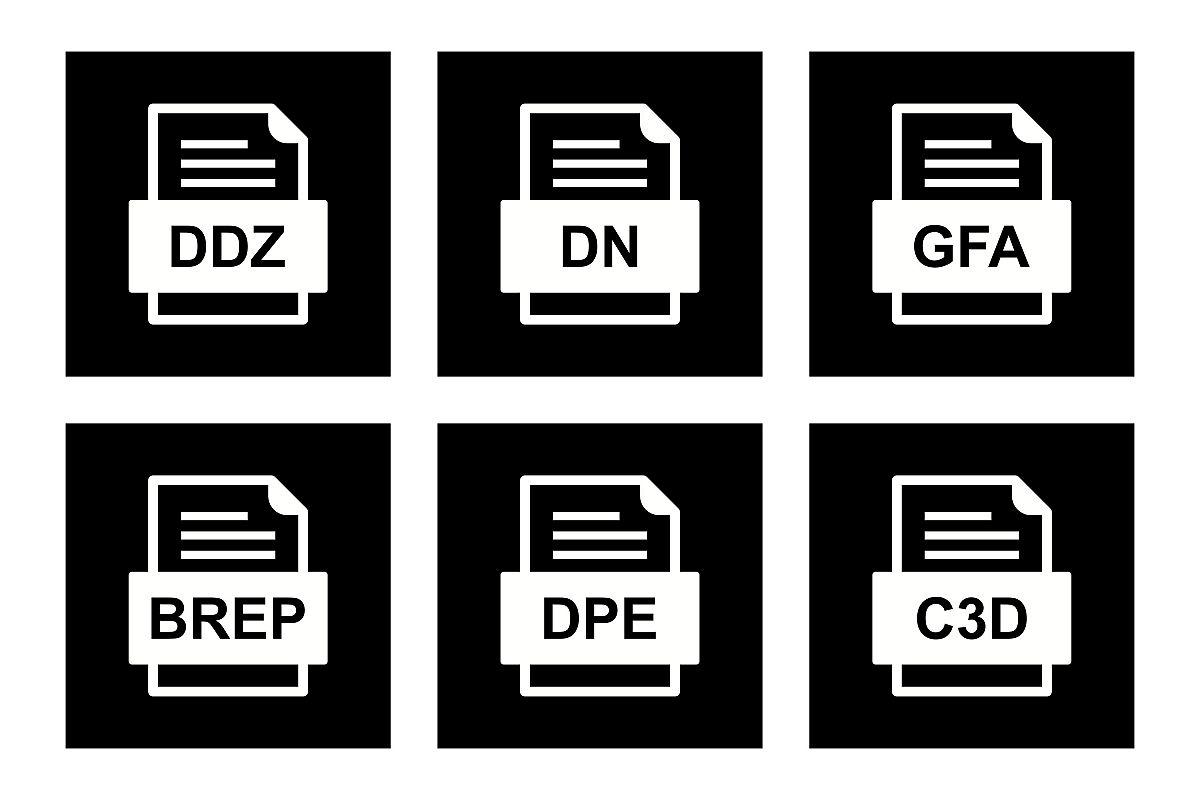 Set Of File Formats Icons example image 1