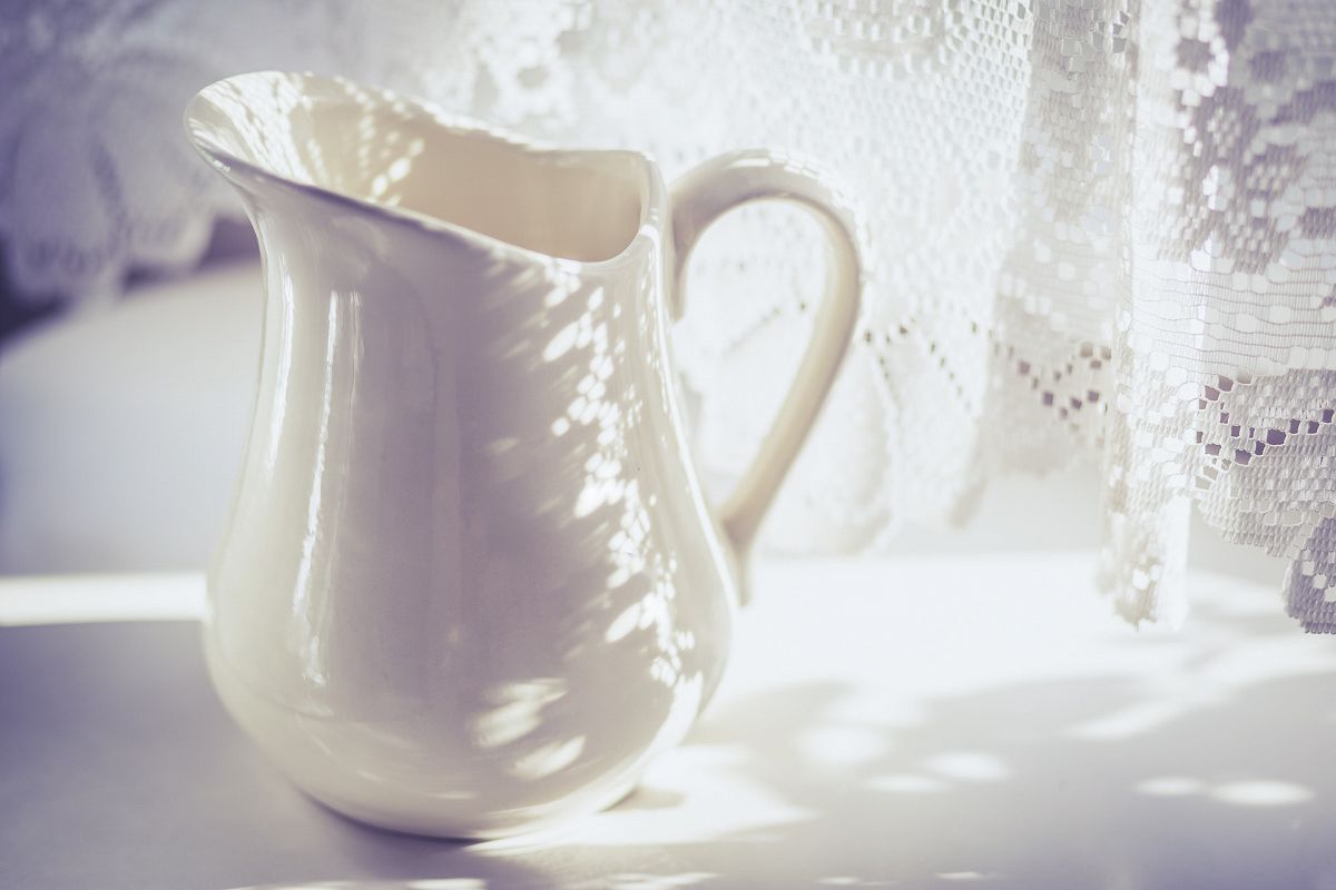 Milk Jug with Lacy Shadow - Cold Tone