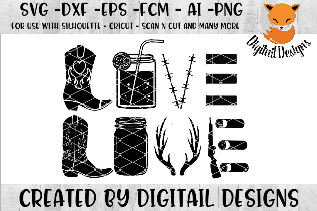 Download Country Love SVG for Silhouette, Cricut, Scan N Cut