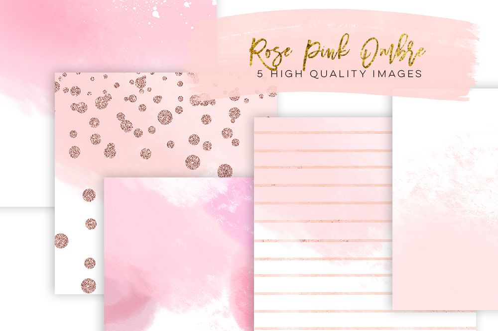 rose gold paper watercolor digital paper, Rose gold Scrapbook Paper, gradient watercolor digital paper, ombre gold rose pink texture digital example image 1