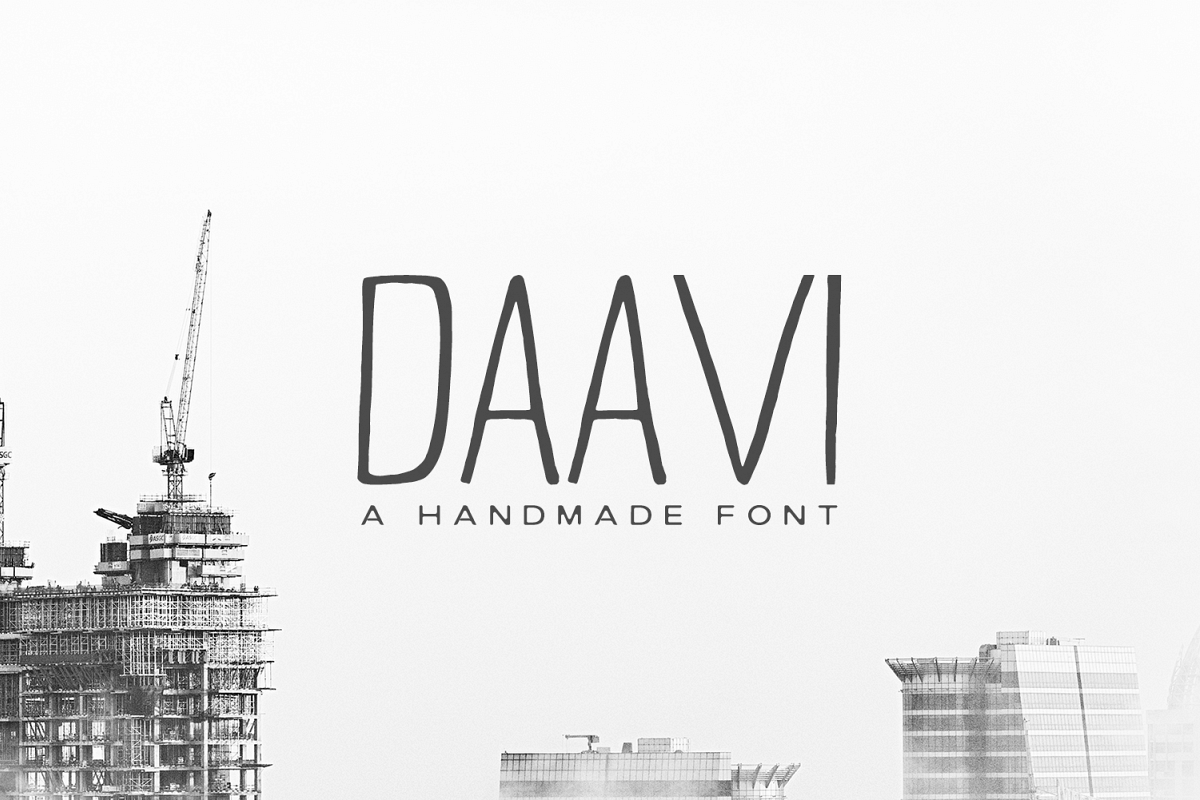 Daavi Handmade Sans Serif Font example image 1