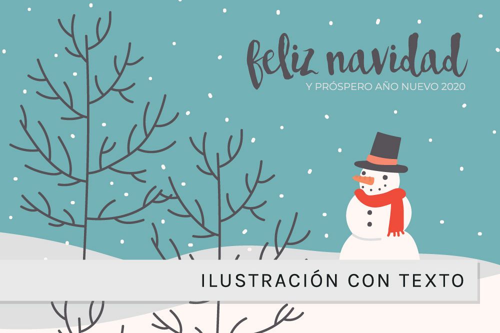 Fondo Nevado Felicitando la Navidad example image 1