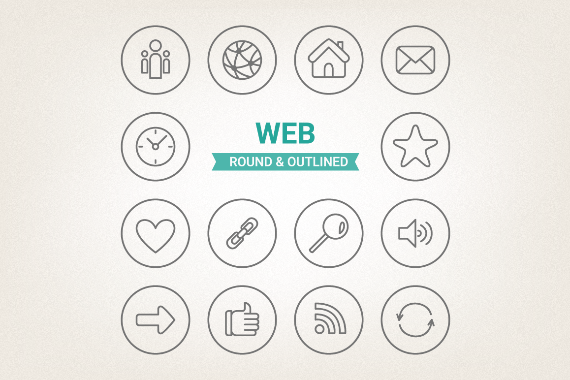 Circle Web Icons example image 1