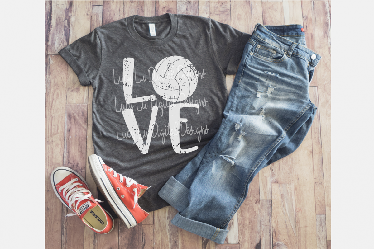 Volleyball Love - Distressed example image 1