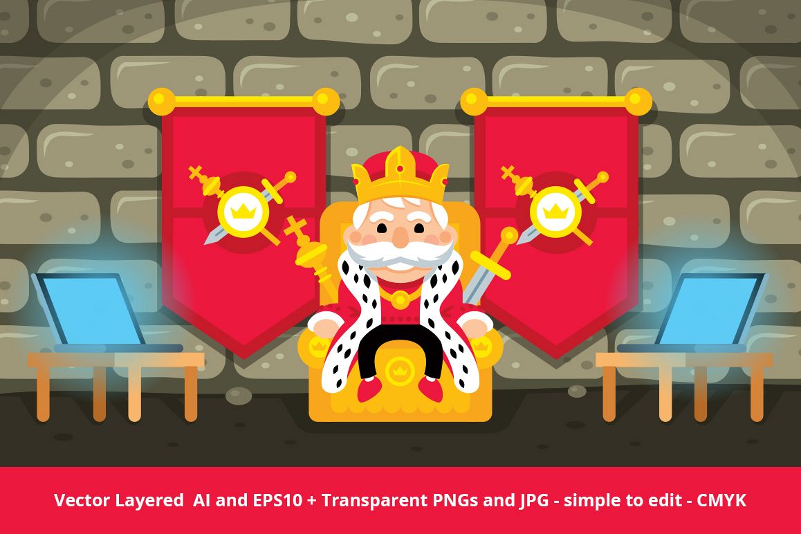 CEO King illustration example image 1