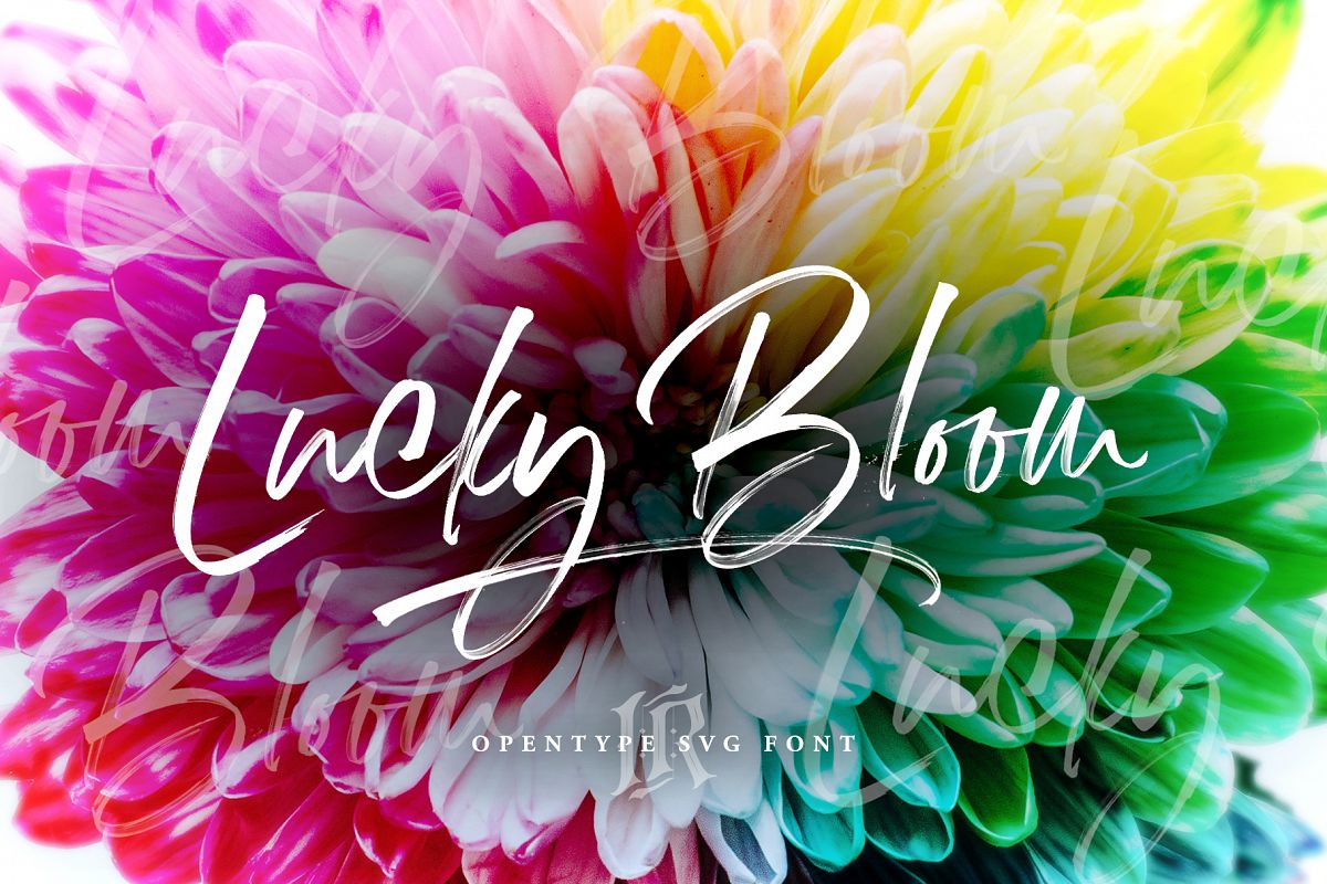 Lucky Bloom SVG Font example image 1