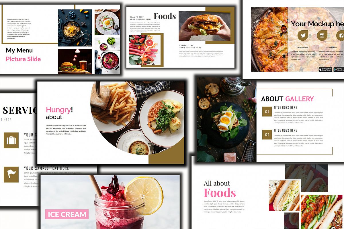 Delicious Food Google Slides Presentation