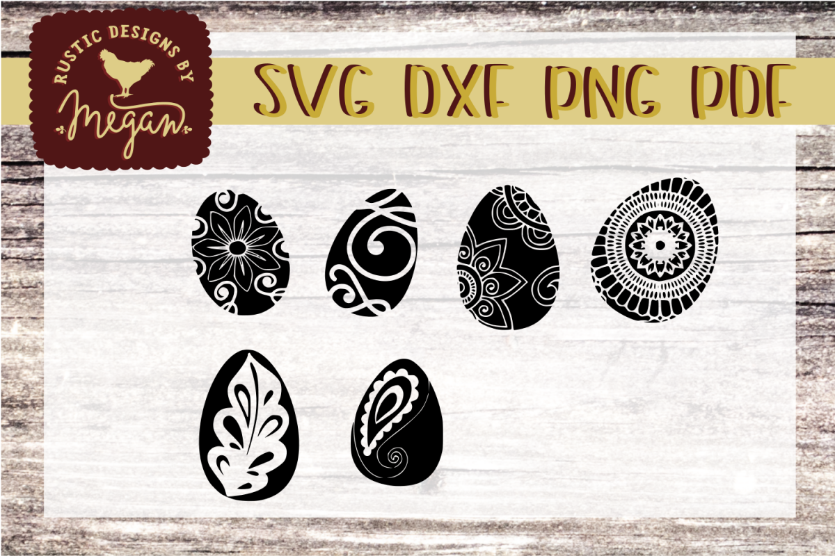 Decorated Easter Eggs SVG - Easter cut file example image 1
