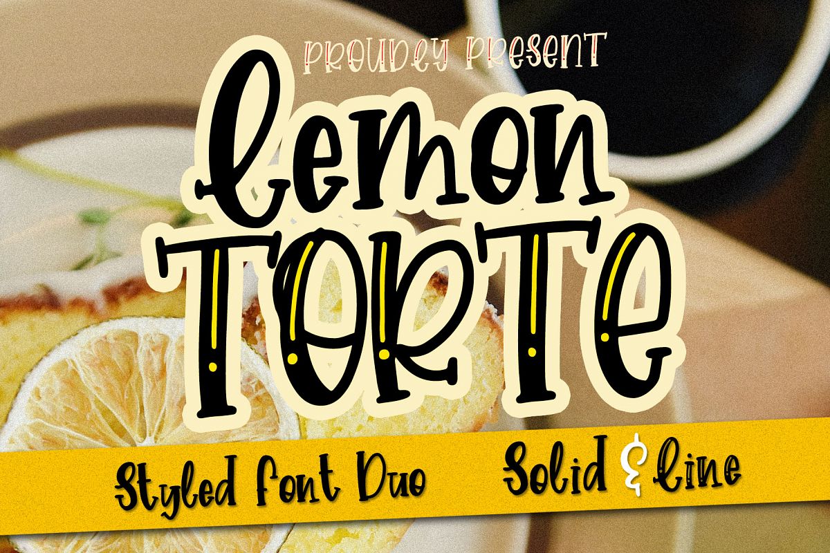 Lemon Torte - Crafty Font duo Solid & Line example image 1