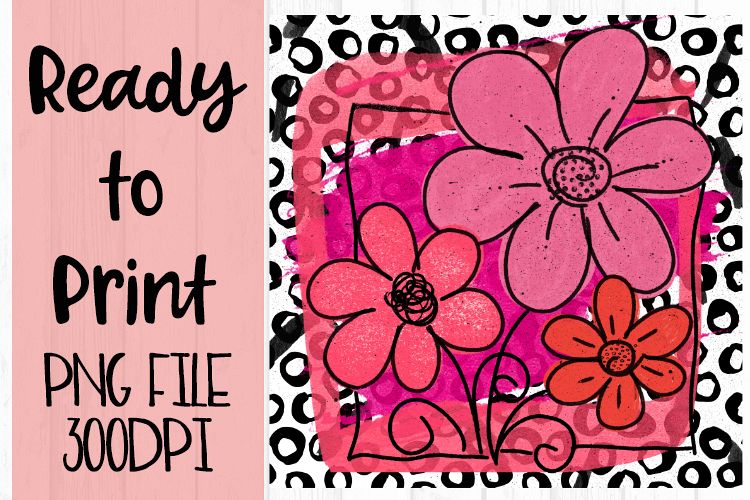 Pop Art Flower Ready to Print example image 1
