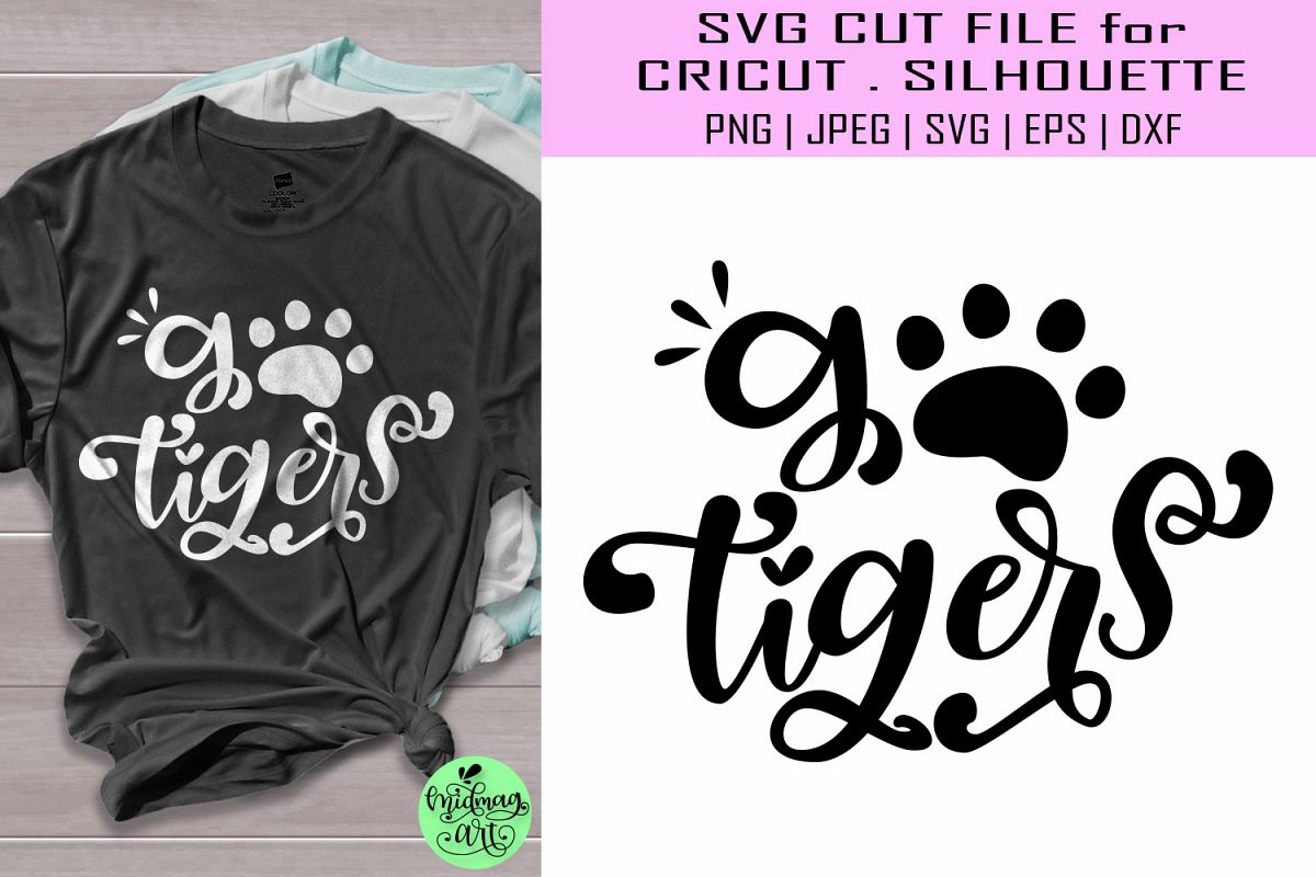 Go tigers svg, football svg example image 1
