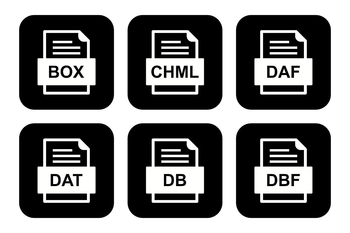 Set Of File Formats Icons example image 1