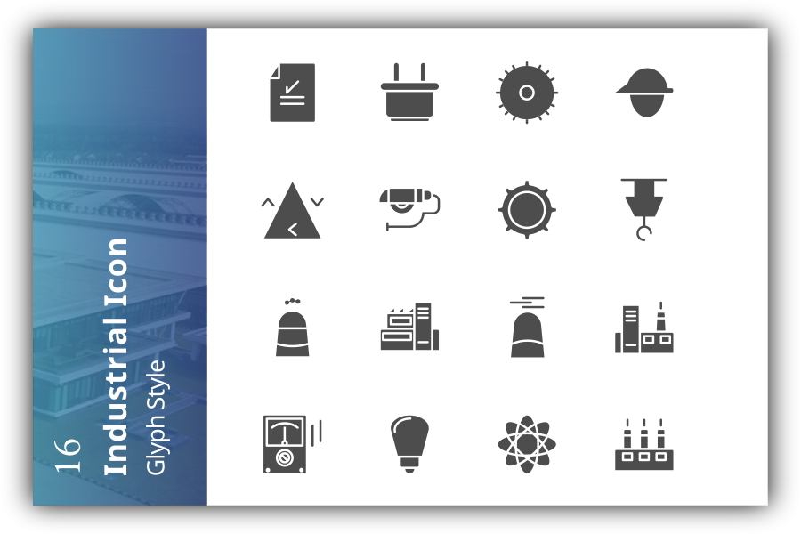 Industrial icon set v1 example image 1