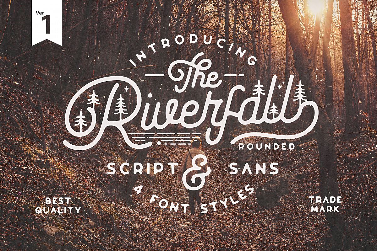 Riverfall Rounded Script and Sans 4 Typeface Ver.1 example image 1