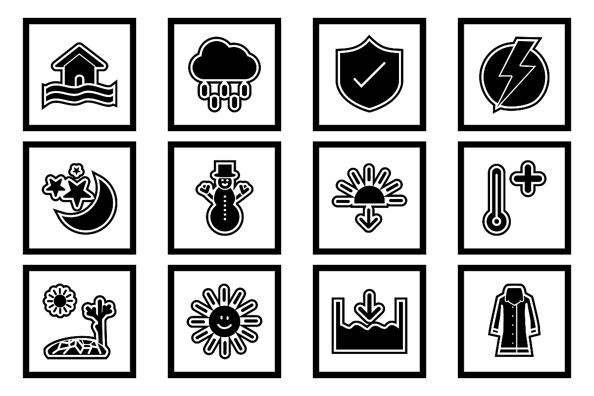 Set Of Weather And Season Icons example image 1