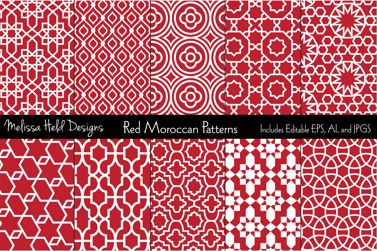Red Moroccan Patterns