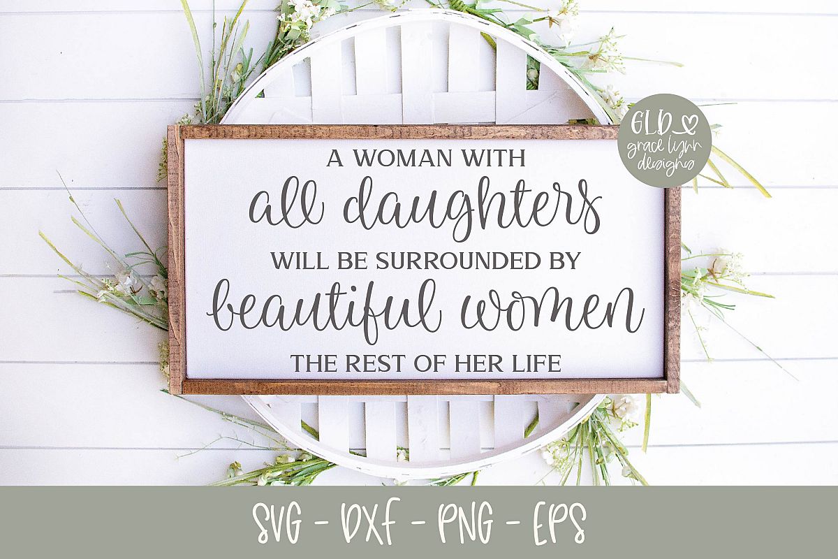 A Woman With All Daughters - SVG example image 1