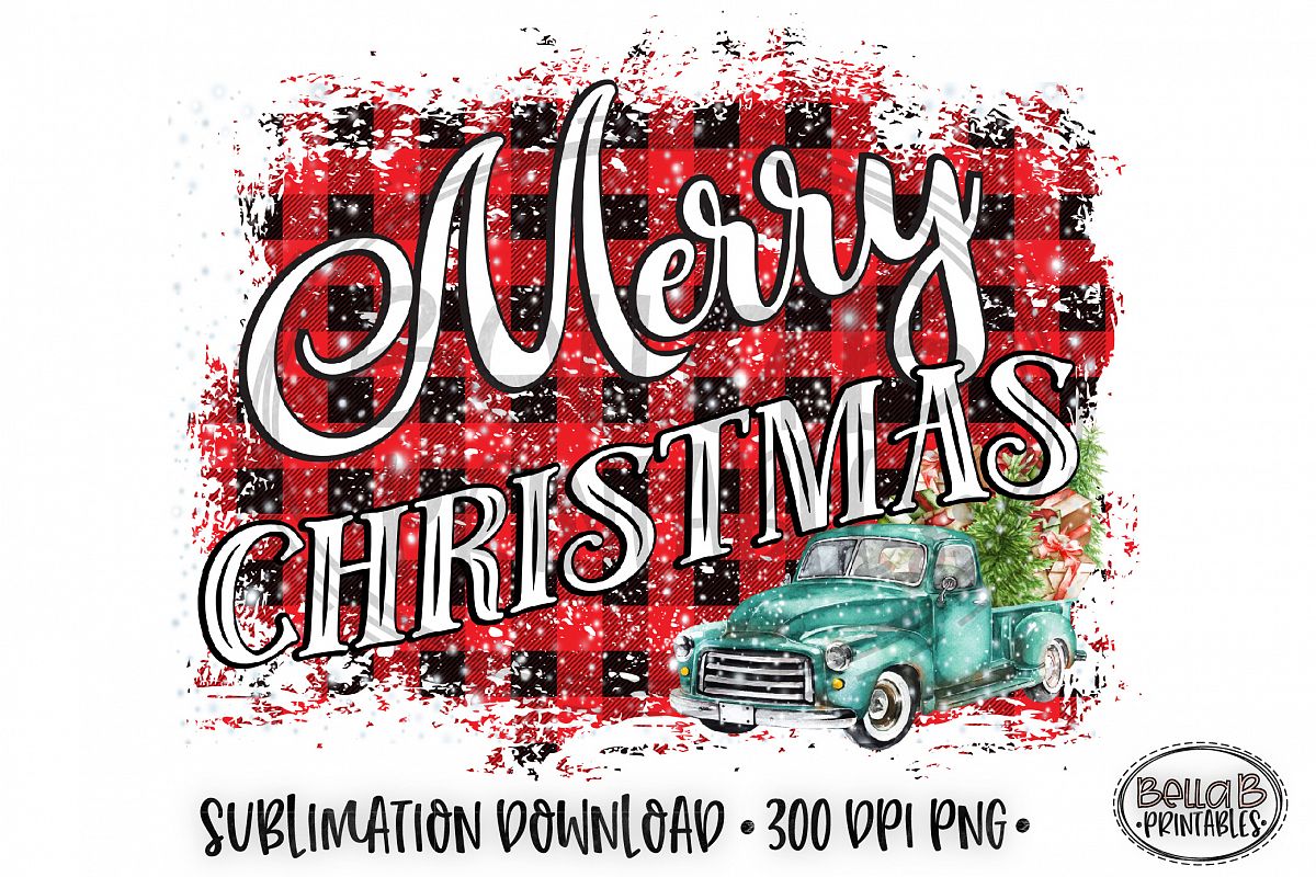 Christmas Sublimation Design, Merry Christmas Sublimation example image 1