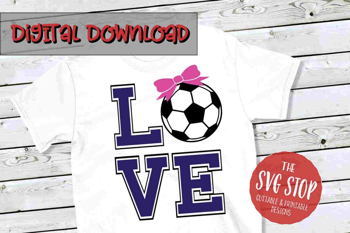 Love Soccer 2-SVG, PNG, DXF example image 1